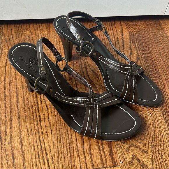 Cole Haan Strappy Slingback Leather Sandals Size 9.5 - Picture 1 of 6